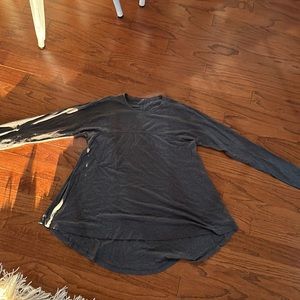 Lululemon loose fitting, high low, cotton long sleeve